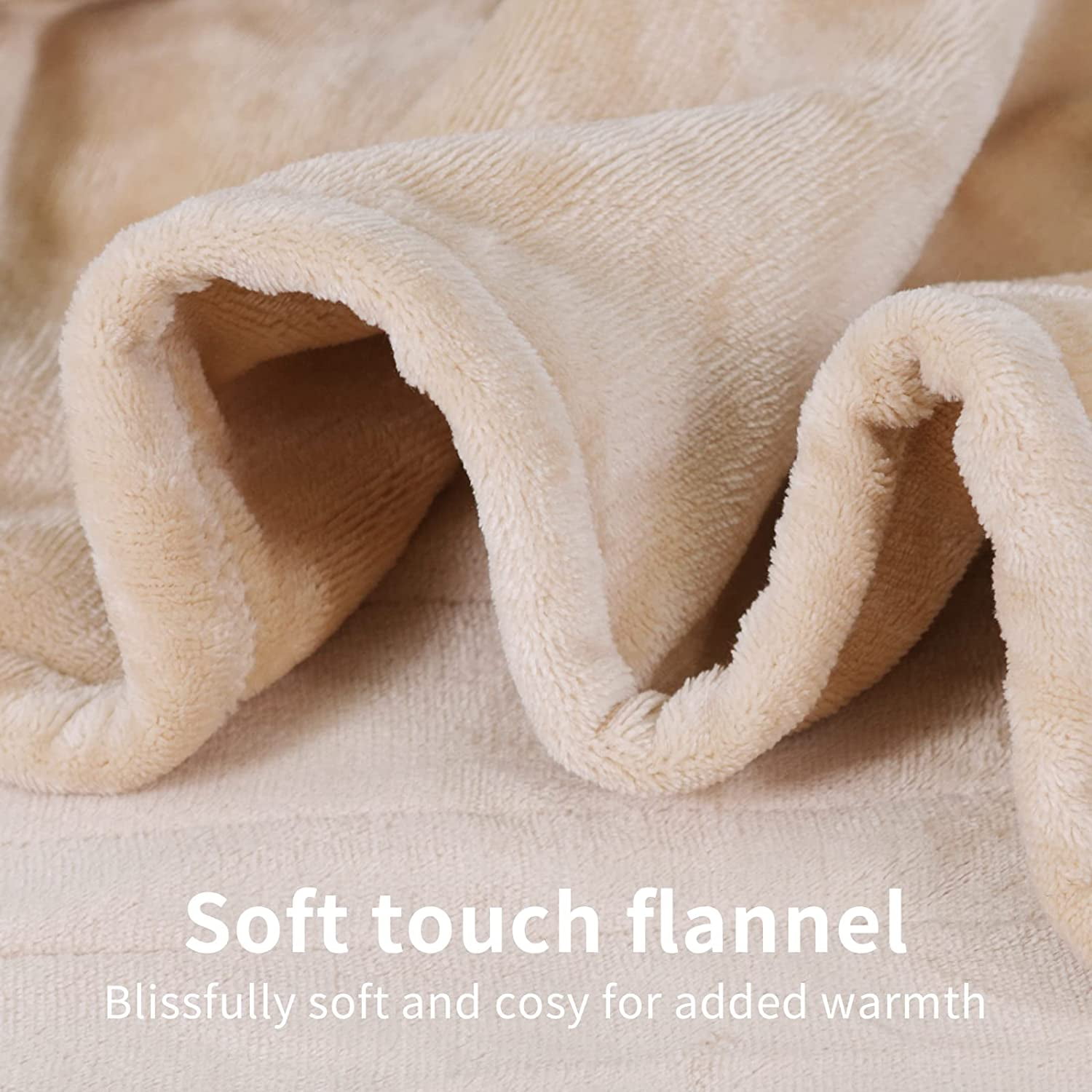 Electric Heated Blanket Full Size 50 x 60 Extra Warm Lightweight Cozy Luxury Electric Blanket Machine Washable with 3 Heating Levels Auto Off ETL Certification Beige Walmart