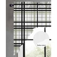 thumbnail image 3 of Sage Green Black Plaid Swag Valance for Windows, Farmhouse Green Black Checkered Curtains Valance for Kitchen Living Room Bedroom Bathroom, Light Filtering Swag Valances Drape 56''x36'', 3 of 6