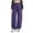 Purple, variant on Women's Waterproof Plus Size Travel Pants Windproof Hiking Trousers with Drawstring & Pockets, Comfortable Outdoor Camping Pants S-2XL