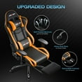 thumbnail image 6 of JONPONY Big and Tall 500LBS Gaming Chair, Ergonomic Design, Gamer Chair PU Leather with Footrest and Lumbar Support, High Back Office Chair Support 8 Hours Long Sitting, Computer Chair,Orange, 6 of 12