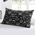 thumbnail image 5 of Black Pumpkin Halloween Throw Pillow Cover 20 x 26 Inch Decorative Pillow Cover Web Retro Animals Art Lumbar Pillowcase Seasonal Rectangle Cushion Case for Couch Sofa Bed Living Room, 5 of 7