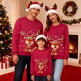 thumbnail image 2 of SUXIAN Family Christmas Sweatshirt Printed Long Sleeve Crewneck Lightweight Kids Toddler Sweatshirt, 2 of 7