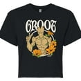 thumbnail image 3 of Marvel Guardians of the Galaxy - Groot Peace Flowers - Juniors Cropped Graphic T-Shirt, 3 of 5