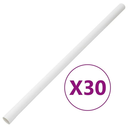 vidaXL Cable Trunkings with Clips Ø1.2" 98.4' PVC