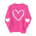 thumbnail image 4 of yievot Women Valentine's Day Sweatshirts Heart Graphic Crew Neck Pullover Long Sleeve Casual Shirts Tops, 4 of 9