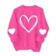 thumbnail image 4 of Xuyuer Valentines Sweatshirts for Women Heart Print Graphic Valentine Sweatshirts Casual Tops, 4 of 9