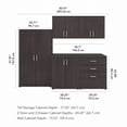 thumbnail image 2 of Universal 92W 5 Piece Modular Storage Set in Storm Gray - Engineered Wood, 2 of 7