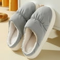 thumbnail image 4 of Vedolay Men's Slippers Fuzzy Fashion Indoor House Slippers Gifts Bedroom Shoes Grey,43, 4 of 5