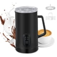 thumbnail image 1 of Espumador de leche 4 en 1,espumador de leche autom&aacute;tico,espumador de leche y calentador el&eacute;ctrico para leche caliente,caf&eacute; con leche,capuchino,chocolate caliente (Negr, 1 of 7