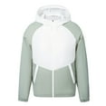 thumbnail image 2 of Karymi Womens Tops Dressy Casual Men Women Cooling Fan Jacket, Color Block Zip Up Hooded Air Conditioning Work Coat, Outdoor Jacket with Zipper Pockets Cute Tops for Women, 2 of 6