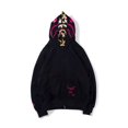 thumbnail image 1 of QJUHUNG Chandail à Capuchon en Coton BAPE Shark Street Camouflage Veste à Double Capuchon CAMO Noir, 1 of 5