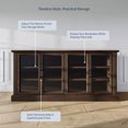 thumbnail image 3 of BELLEZE Modern Farmhouse Wood Sideboard Buffet - Liam (Dark Walnut), 3 of 7