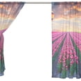 thumbnail image 4 of Floral Balloon Blooming Hyacinth Flowers Semi Sheer Curtains Window Voile Drapes Panels Treatment-55x84in for Living Room Bedroom Kids Room, 2 Pieces, 4 of 4