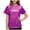 Hot Pink, variant on Girls Sequin Dance Metallic Shimmer Short Sleeve Glitter Crewneck Tee for Stage Wear (Hot Pink, 3-4 Years)