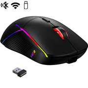 FFN Wireless Gaming Mouse,24000DPI Adjustable,6 Programmable Buttons,75H Battery,3 Mode 2.4GHz/Bluetooth 5.3/USB-C Wired, Rechargeable Gaming Mice for PC,Mac,Computer,Laptop,Tablet-Black
