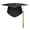 Type E, variant on Xinwanna Graduation Cap with Tassel Bachelors Hat with Adjustable Size Elastic Band Graduation Dress Accessory Master Degree Graduation Ceremony Hat (Type A)