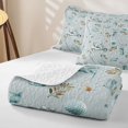 thumbnail image 4 of Erosebridal Watercolor Golf Glove Twin Quilt Set for Girls, Blue Golf Flag Print Twin Coverlet Set, 2pcs, 4 of 7