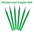 thumbnail image 1 of Erasable Gel Pen 0.7mm 0.5mm Bullet Tip Blue Black Red Color Ink Refill Rods Writing Drawing Painting Washable Handle 6Pcs Green Ink 0.5mm, 1 of 6