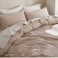 thumbnail image 6 of U by Bedsure Cotton Duvet Cover Queen - 100% Cotton Waffle Weave Khaki Duvet Cover, Soft and Breathable Queen Tan Duvet Cover Set for All Season (Queen, 90"x90"), 6 of 6