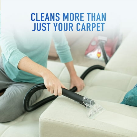 Hoover - Power Scrub Deluxe Corded Carpet Upright Deep Cleaner - Red