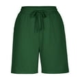 thumbnail image 4 of Teissuly Women'S Solid Color Casual Drawstring Sports Shorts With Pocket, 4 of 6