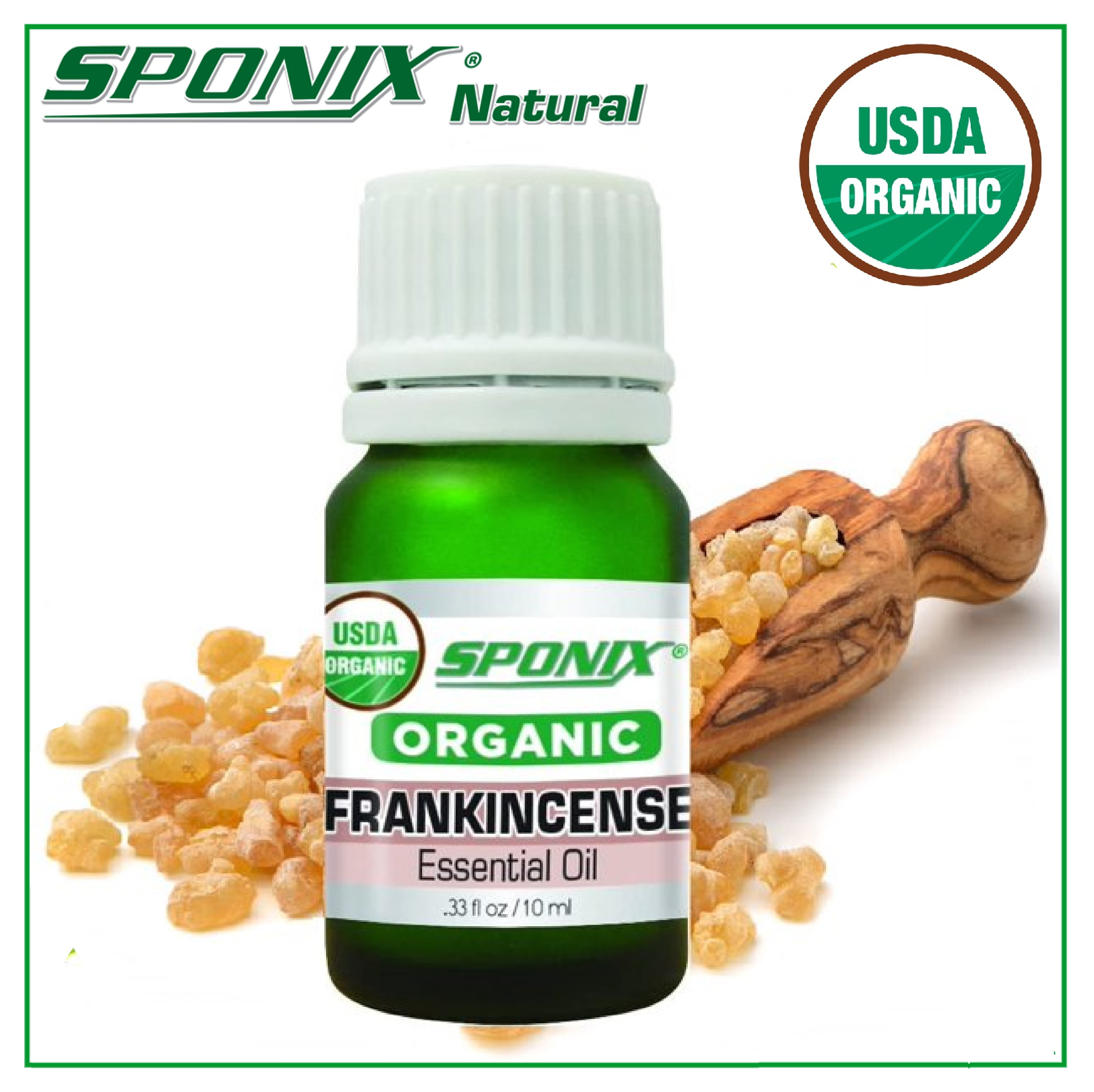 Frankincense Essential Oil Aromatherapy USDA Certified Organic Non