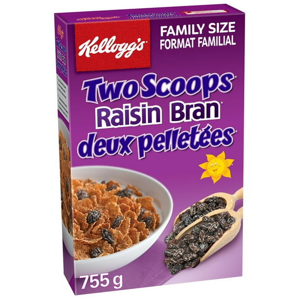 Kellogg's Two Scoops Raisin Bran Cereal, 755g - Walmart.ca