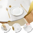 thumbnail image 4 of White Marble Gold Spot Pattern Round Fitted Tablecloth with Elastic Edge,Dining Table Cover Waterproof,Outdoor Round Tablecloth for Camping,Dining,Indoor and Outdoor, 4 of 7