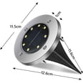 thumbnail image 3 of Lámpara solar para exteriores Laklulu de 8 led, 12 unidades, iluminación para suelo de jardín, 6000 k, resistente al agua, IP65, foco empotrable para camino, terraza, patio, subterráneo [Clase, 3 of 8