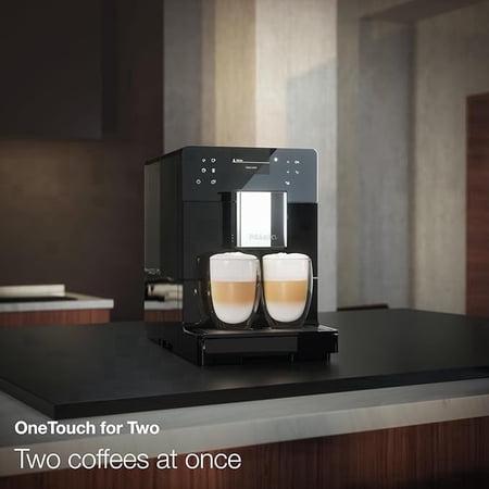 Miele CM 5310 Silence Automatic Coffee Maker - With OneTouch for Two, AromaticSystem, Individual Profile Settings, and Cleaning Programs, in Obsidian Black