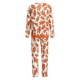 thumbnail image 3 of FOCUSNORM Pyjama Parent-Enfant de Noël, T-shirt à Imprimé de Dessins Animés, Combinaison, Pantalon, 3 of 9