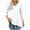 White, variant on Aobny Womens Dress Shirts Green Long Shirt Tunic Blouses & Tops 3/4 Sleeve Pullover V-Neck Tshirts for Women,L