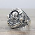 thumbnail image 2 of Memento Mori Skull Sterling Silver Ring, 2 of 5