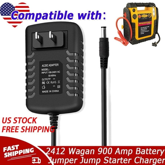 Charger AC Adapter Compatible with 2412 Wagan 900 Amp Portable Battery Jumper Jump Starter
