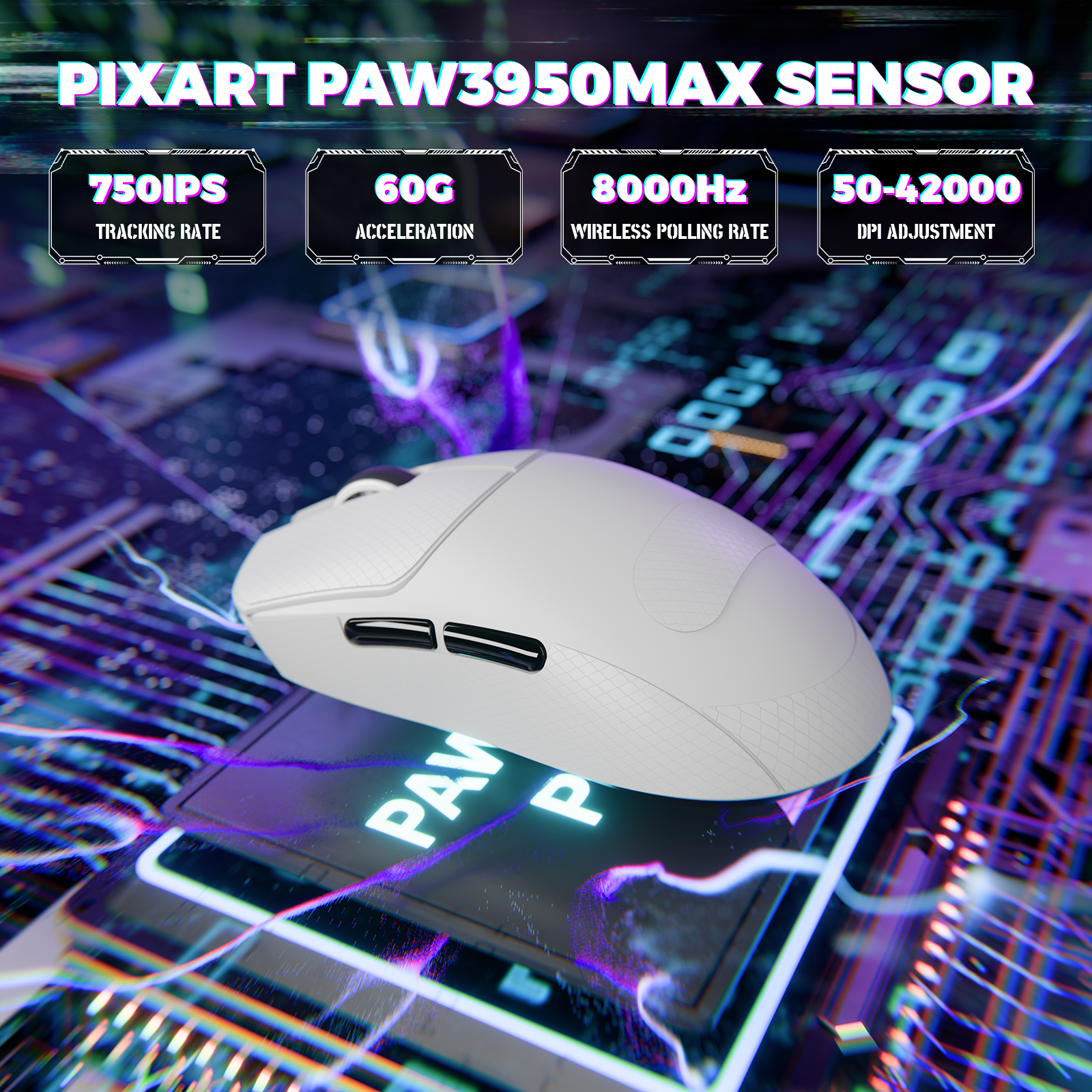 ATTACK SHARK X8 Ultimate Wireless Gaming Mouse,55g Ultra-Lightweight BT/2.4GHz Wirelss/Wired Mouse,8K Polling Rate,PixArt PAW3950MAX Sensor,42000 DPI,800mAh Battery,Gamer Mice for PC/Win/Mac