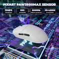 thumbnail image 6 of ATTACK SHARK X8 Ultimate Wireless Gaming Mouse,55g Ultra-Lightweight BT/2.4GHz Wirelss/Wired Mouse,8K Polling Rate,PixArt PAW3950MAX Sensor,42000 DPI,800mAh Battery,Gamer Mice for PC/Win/Mac, 6 of 10
