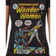 thumbnail image 2 of DC Comics Women's Wonder Woman Super Heroine Number One Distressed Graphic V-Neck T-Shirt, 2 of 4