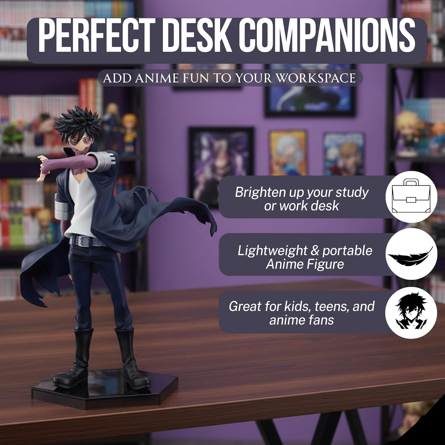AURUS My Hero Academia Dabi PVC Action Figure, 7.09" Anime Collectible - Multicolor