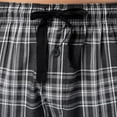 thumbnail image 3 of Fruit of the Loom mens Broadcloth Woven Sleep Pajama Pant - Black/White Plaid, 3 of 6