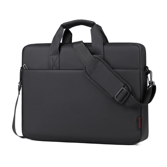 Men's 16 Inch Laptop Briefcase, Water-Resistant Business Computer Bag with Shoulder Strap for Work and Commuting, Black