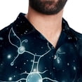thumbnail image 5 of Cancer Constellation Men's Short Sleeve Spread Collar Tops, Casual Button Down Shirts, Printed Summer Beach Shirts, Unisex, 5 of 6