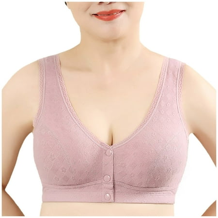 Black of Friday Deals!Clearance Staron Everyday Bras Women No Underwire Front Closure Bra Comfortable Stretch Bra Wireless Breathable Bras Comfy Bra