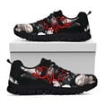 thumbnail image 6 of Women's Comfortable Nurse Medical Sneakers Abstract Art Flower Print Shoes Black Soft Sole Footwear Planos, 6 of 9