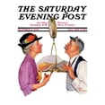 thumbnail image 2 of Art.com Tipping the Scales, Saturday Evening Post Cover, October 3,1936 Giclee Print by Leslie Thrasher, 12" x 16", 2 of 4