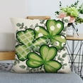 thumbnail image 3 of KCEHTA St Patricks Day Pillow Covers 18x18 Green Shamrock Pillow Case for Living Room Farmhouse Decor, 3 of 6
