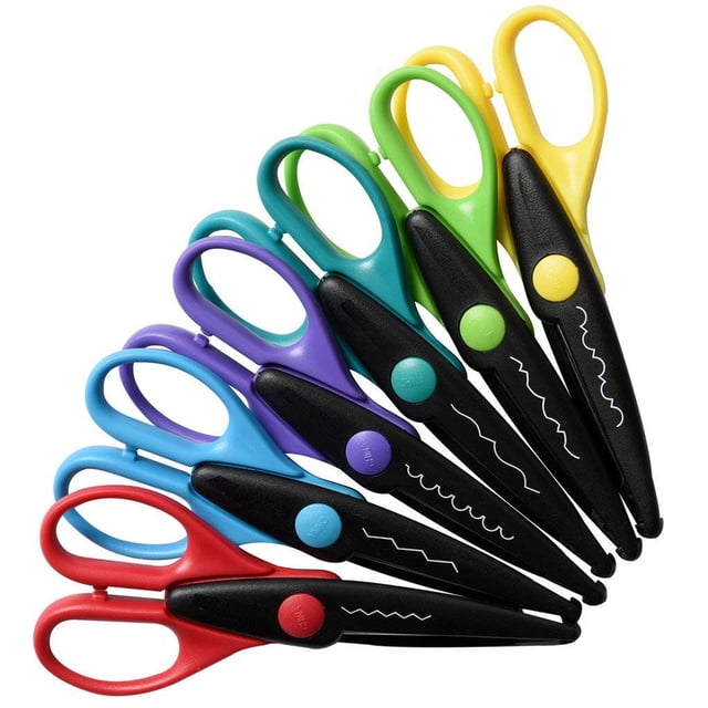 Set de tijeras Zink 6 con bordes decorativos coloridos para proyectos fotográficos