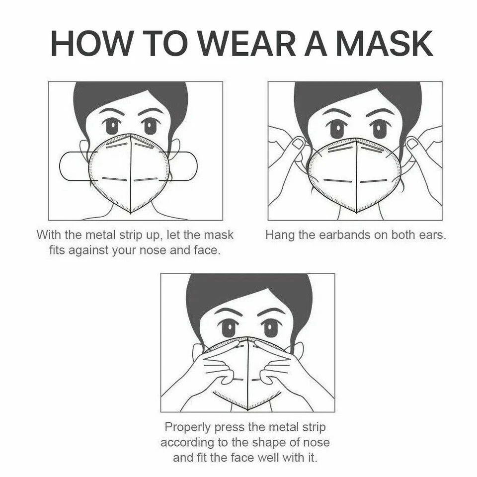 CIRCLE- 10 Pieces Kn95 Face Mask Disposable Medical Grade 5 Layer Protection