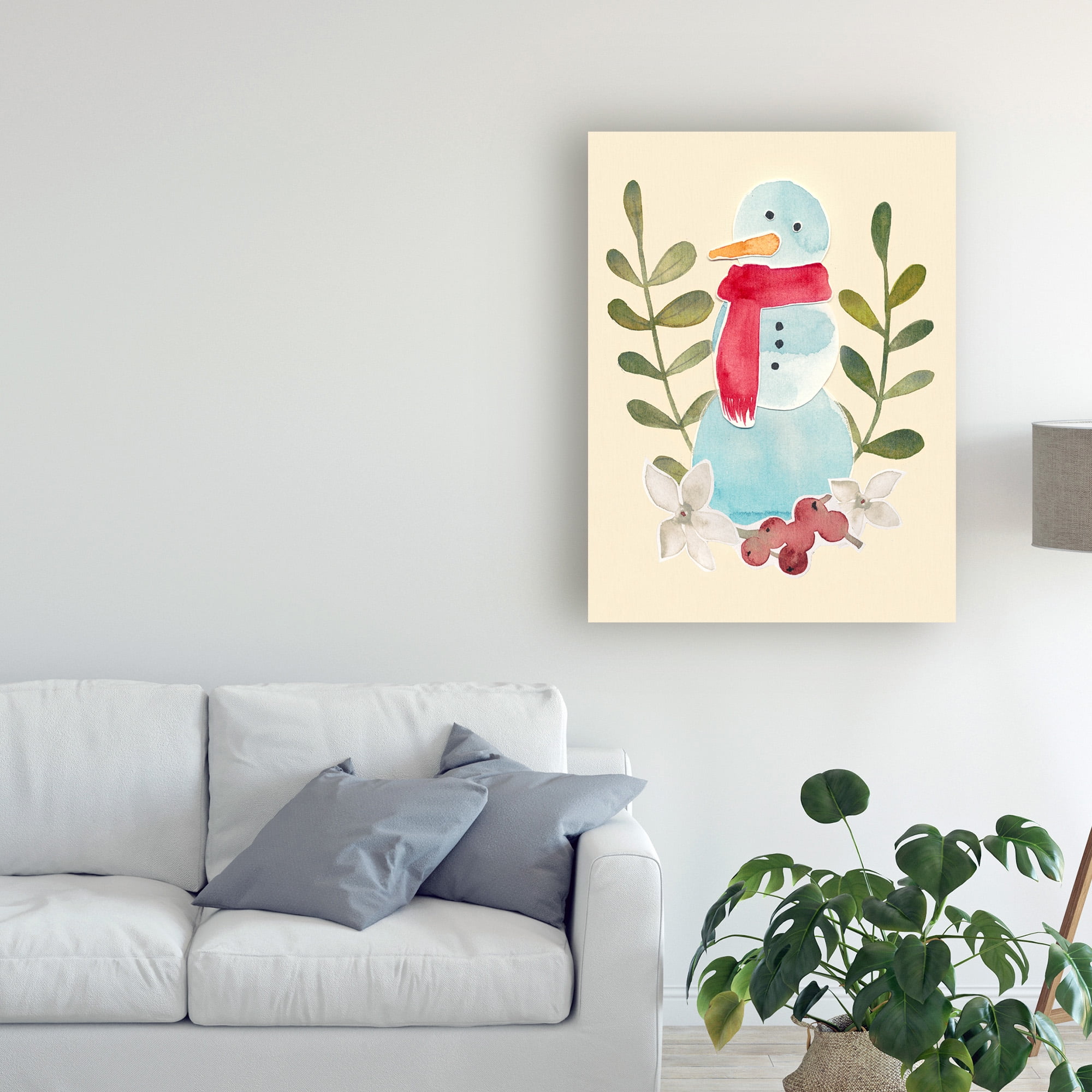 Trademark Fine Art 'Snowman Cut out I' Canvas Art by Grace Popp