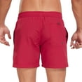 thumbnail image 6 of Men's Classic Quick-Dry Swim Trunks Casual Multi-Pocket Drawstring Elastic Waist Shorts Beach & Sports Shorts,XL,Red, 6 of 7