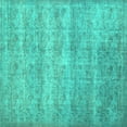 thumbnail image 1 of Ahgly Company Machine Washable Indoor Square Persian Turquoise Blue Traditional Area Rugs, 5' Square, 1 of 4